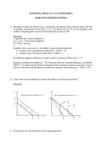 ECONOMIA APPLICATA ALL`INGEGNERIA ESERCIZI DI