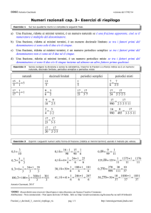 Numeri razionali cap. 3– Esercizi di riepilogo