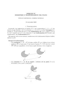 ESERCIZI SU SIMMETRIE E TRASFORMAZIONI NEL PIANO 18