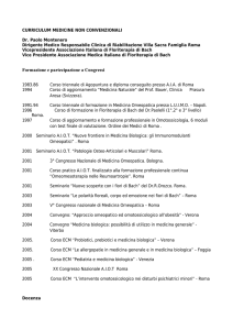 curriculum medicine non convenzionali