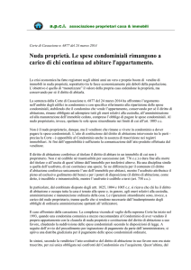 Nuda proprietà. Le spese condominiali rimangono a carico di chi