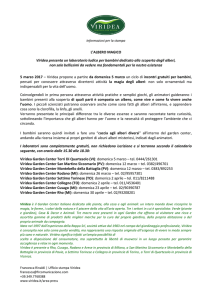 L`ALBERO MAGICO Viridea presenta un laboratorio ludico per