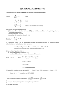 XS7-EQUAZIONI LINEARI FRATTE