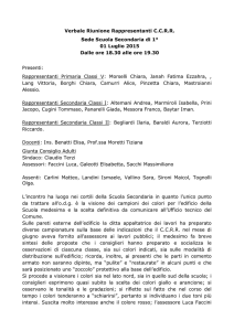 Verbale Riunione Rappresentanti CCRR Sede Scuola Secondaria