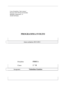 PROGRAMMA SVOLTO