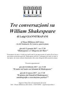 Tre conversazioni su William Shakespeare