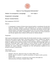 Master in “Case Management Infermieristico” Modulo: Case