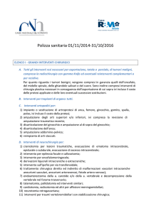 Elenco dei grandi interventi chirurgici e dei gravi eventi morbosi