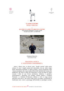 NUDA VERITAS TRAGEDIA ANTICA E VENTENNIO CONFORMISTA