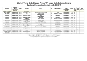 1 Liceo Scienze Umane Ec. Sociale
