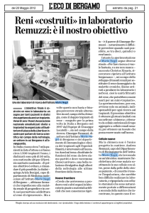 Reni «costruiti» in laboratorio Remuzzi: è il nostro obiettivo