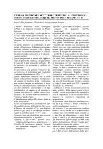 L`EDEMA POLMONARE ACUTO DAL TERRITORIO AL PRONTO