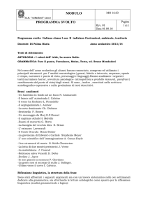 modulo programma svolto