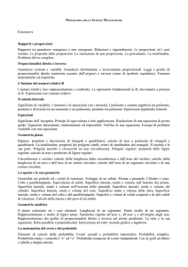 Rapporti e proporzioni Rapporto tra grandezze omogenee e non