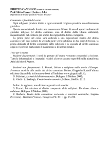 Prof. Silvio Ferrari - Giurisprudenza Unimi