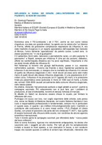 INFLUENZA A/ SUINA: NO GRAZIE, (NELL`INTERESSE DEI MIEI