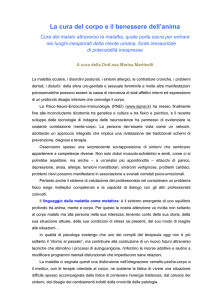 La cura del corpo e il benessere dell`anima