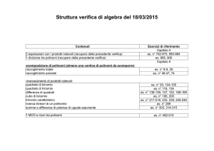 Struttura verifica di algebra del 18/03/2015