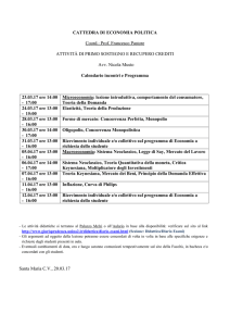 01)Attività di primo sostegno e recupero crediti di Economia politica