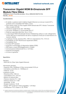 Transceiver Gigabit WDM Bi-Direzionale SFP Modulo Fibra Ottica