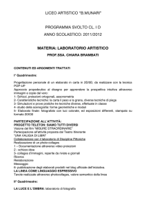 “b.munari” programma svolto cl. id anno scolastico: 2011/2012