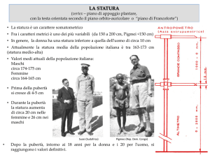 la statura - Università degli Studi di Roma "Tor Vergata"