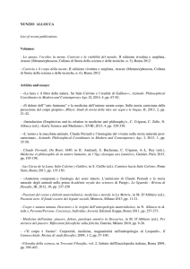 NUNZIO ALLOCCA List of recent publications Volumes: