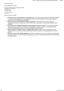 Corso di Laurea in Interpretariato e Comunicazione