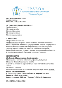 LE VARIE TIPOLOGIE TESTUALI I testi pragmatici 1 Il testo