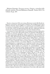 Pensiero vivente. Origini e attualità della filosofia italiana