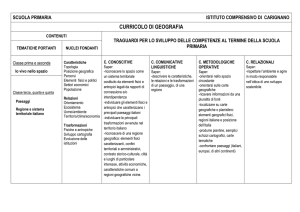PRIMARIA - Geografia - traguardi