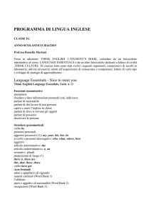 programma di lingua inglese