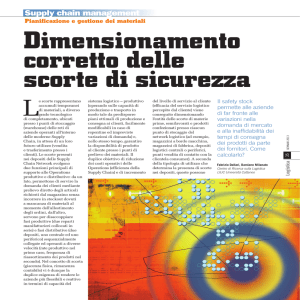 Dimensionamento corretto delle scorte di sicurezza