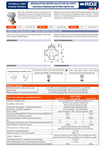 modulating water valve for da units valvola modulante per
