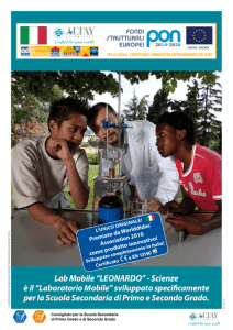 Lab Mobile “LEONARDO” - Scienze è il “Laboratorio Mobile