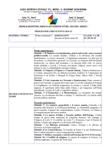 STORIA N°ore settimanali 2 INSEGNANTI Docenti di Storia classi III