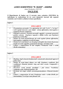 inglese - Liceo Scientifico Statale "Riccardo Nuzzi"