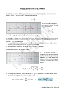 Calcolo del lavoro elettrico - Notebook Italia