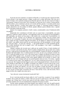 LETTERA A MENECEO Il giovane non deve