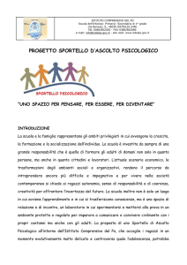 progetto sportello d`ascolto psicologico