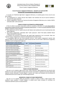 Corso di Laurea in Ingegneria Elettronica – Studenti con matricola