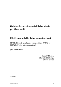 Guida alle elercitazioni di laboratorio per il corso di Elettronica delle