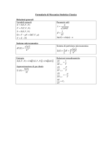 Formulario di Meccanica Statistica