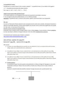 La quantità di moto. Gli urti: Libro di fisica: capitolo 19 a pag.337