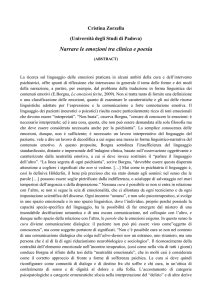 Narrare le emozioni tra clinica e poesia