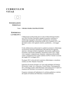 CURRICULUM VITAE - Centro di Microchirurgia Oculare Prof
