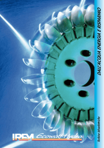 DALL`ACQUA ENERGIA E RISPARMIO Turbine Idroelettriche