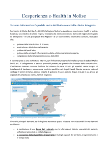Sistema informativo Ospedale unico del Molise e cartella clinica