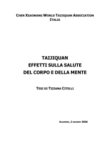 taijiquan effetti sulla salute del corpo e della mente
