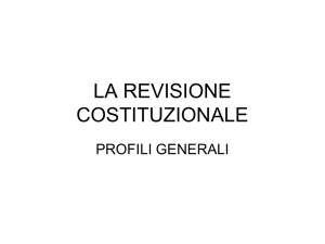 LA REVISIONE COSTITUZIONALE